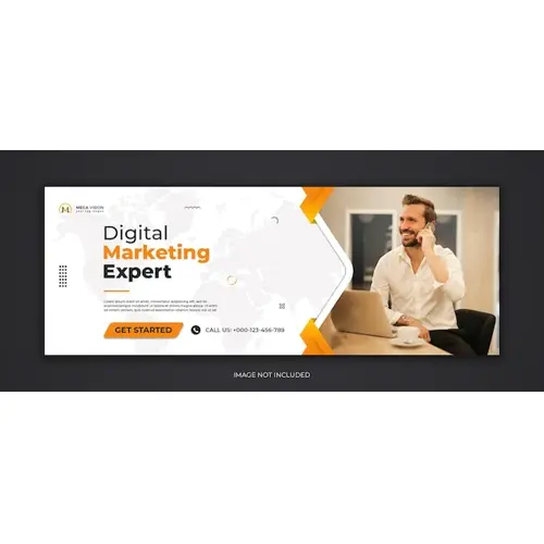 Digital marketing corporate social media facebook cover template