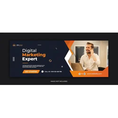 Digital marketing corporate social media facebook cover template