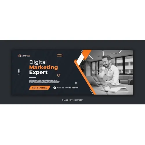 Digital marketing corporate social media facebook cover template
