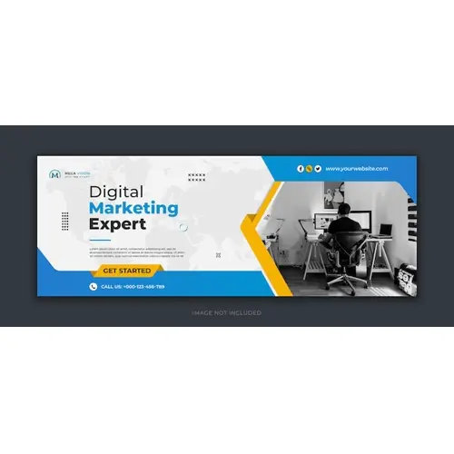 Digital marketing corporate social media facebook cover template