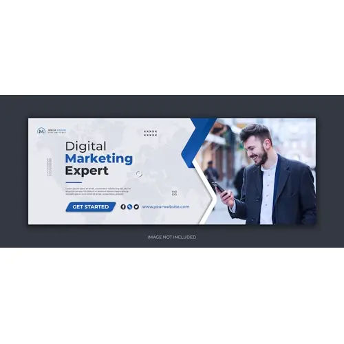 Digital marketing corporate social media facebook cover template