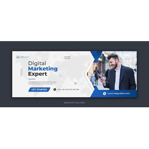 Digital marketing corporate social media facebook cover template