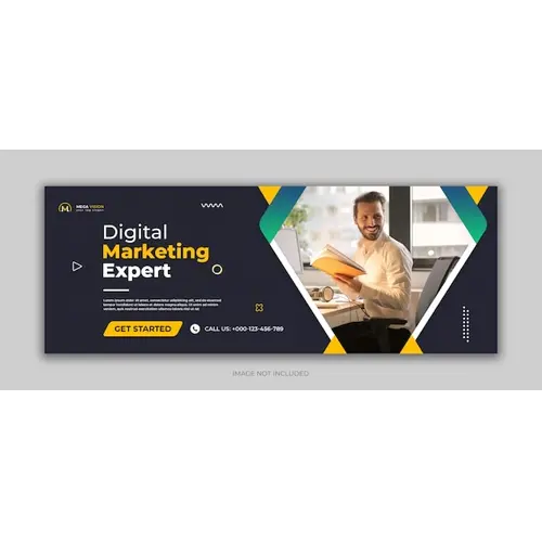 Digital marketing corporate social media facebook cover template