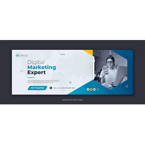 Digital marketing corporate social media facebook cover template