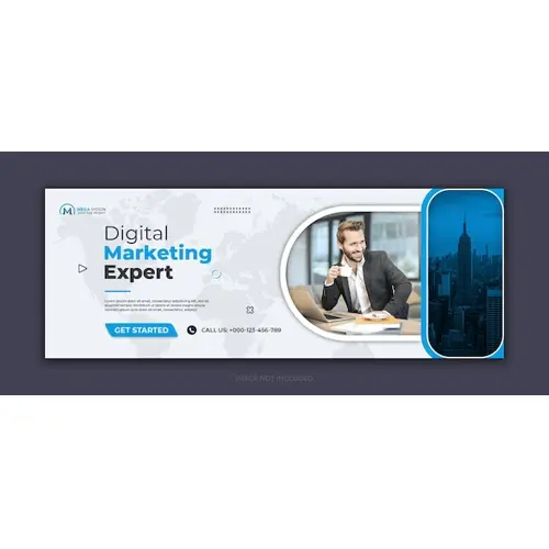 Digital marketing corporate social media facebook cover template