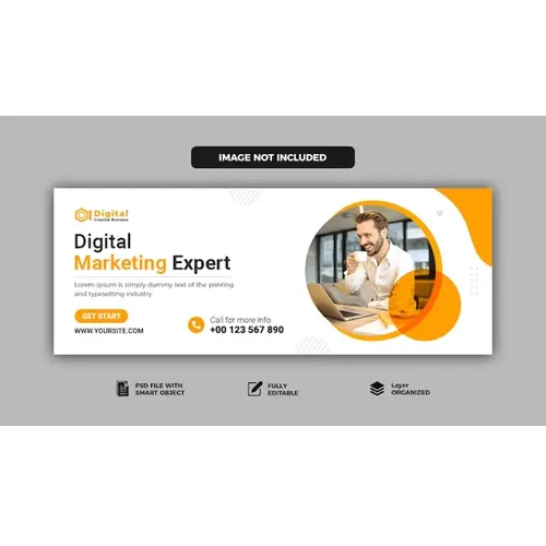 Digital marketing corporate social media Facebook cover template