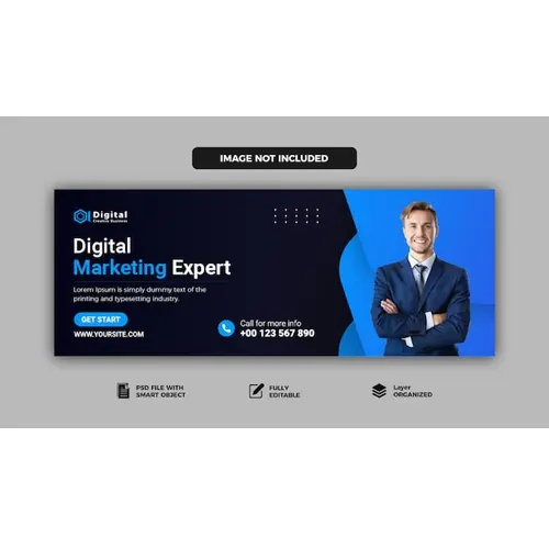 Digital marketing corporate social media Facebook cover template