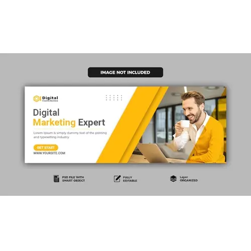 Digital marketing corporate social media Facebook cover template