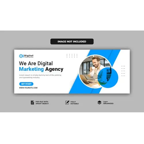 Digital marketing corporate social media Facebook cover template