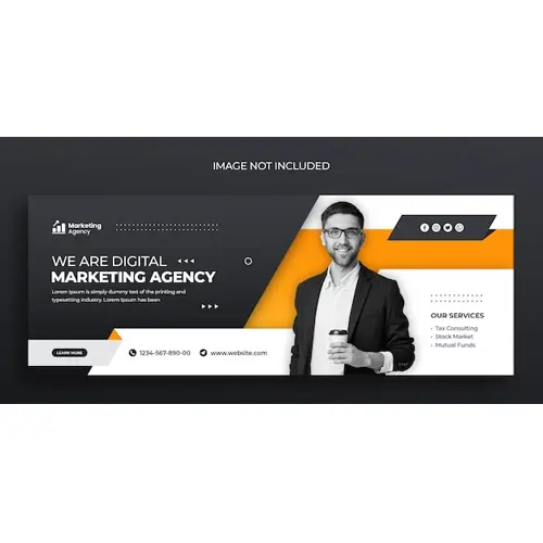 Digital marketing corporate social media Facebook cover template