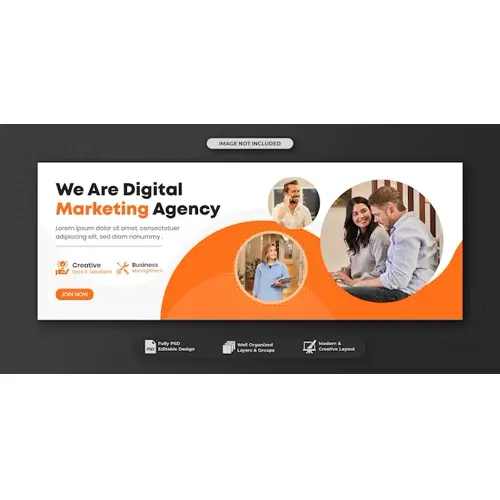 Digital marketing corporate social media facebook cover template