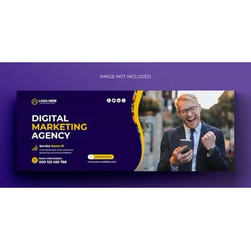 Digital marketing corporate social media facebook cover template