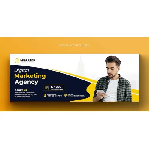 Digital marketing corporate social media facebook cover template