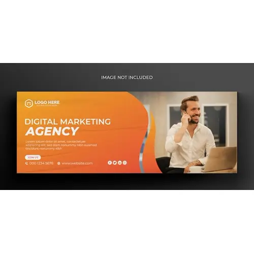 Digital marketing corporate social media facebook cover template