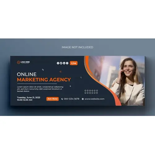 Digital marketing corporate social media facebook cover template