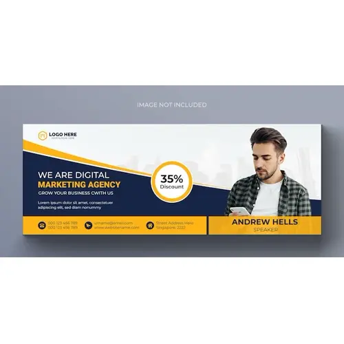 Digital marketing corporate social media facebook cover template