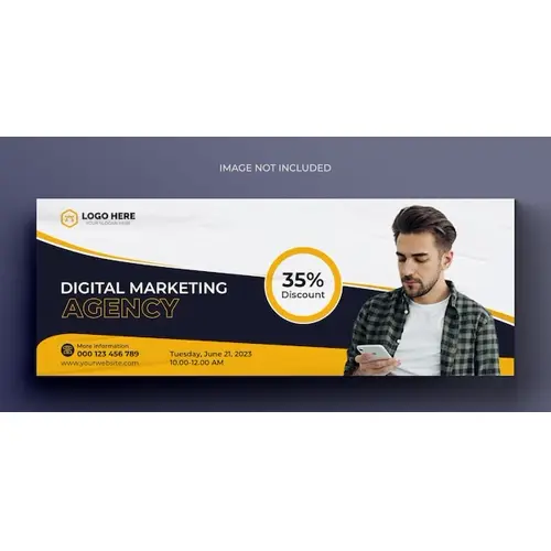 Digital marketing corporate social media facebook cover template