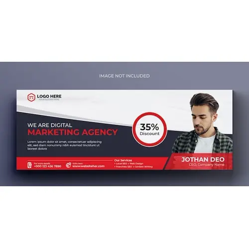 Digital marketing corporate social media facebook cover template