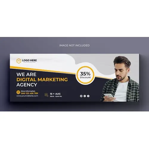 Digital marketing corporate social media facebook cover template