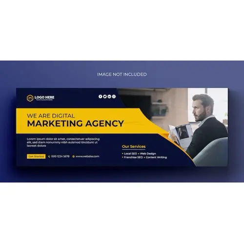 Digital marketing corporate social media facebook cover template