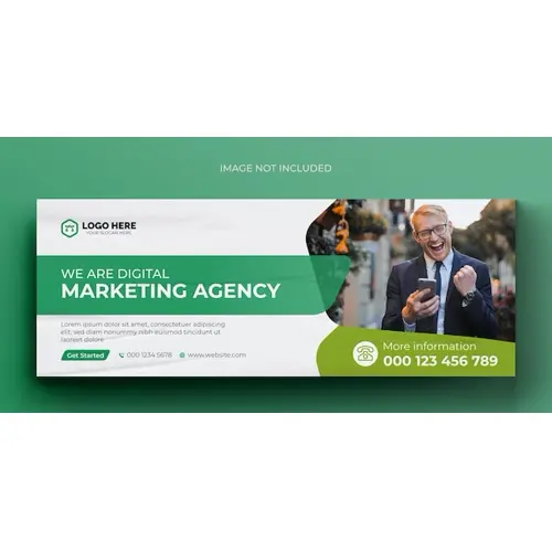 Digital marketing corporate social media facebook cover template