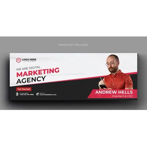 Digital marketing corporate social media facebook cover template