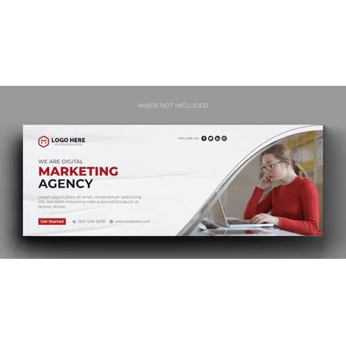 Digital marketing corporate social media facebook cover template