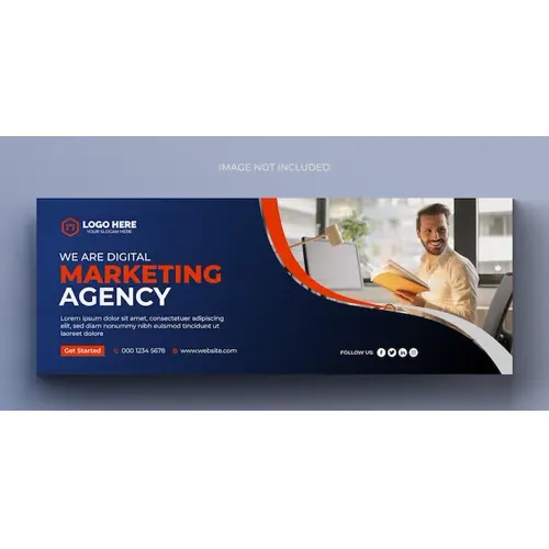 Digital marketing corporate social media facebook cover template