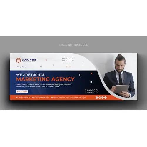 Digital marketing corporate social media facebook cover template