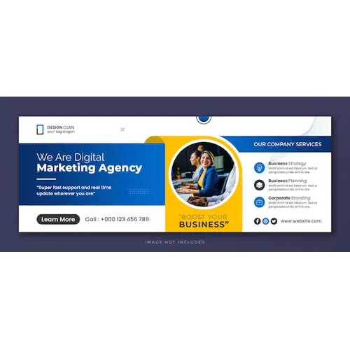 Digital marketing corporate social media facebook cover and web banner template