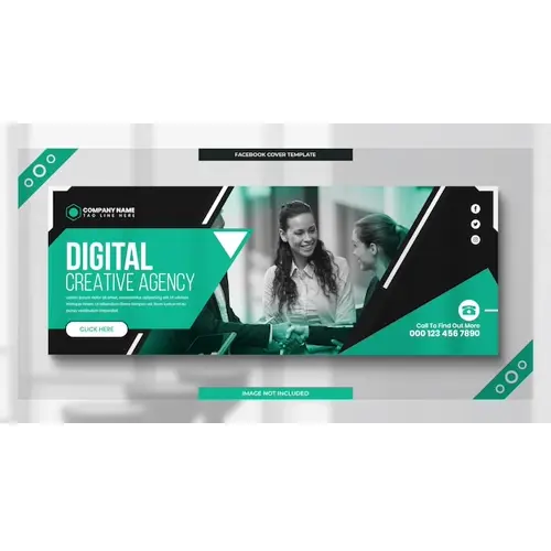 Digital marketing corporate social media facebook cover web banner template