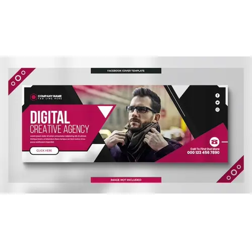 Digital marketing corporate social media facebook cover web banner template