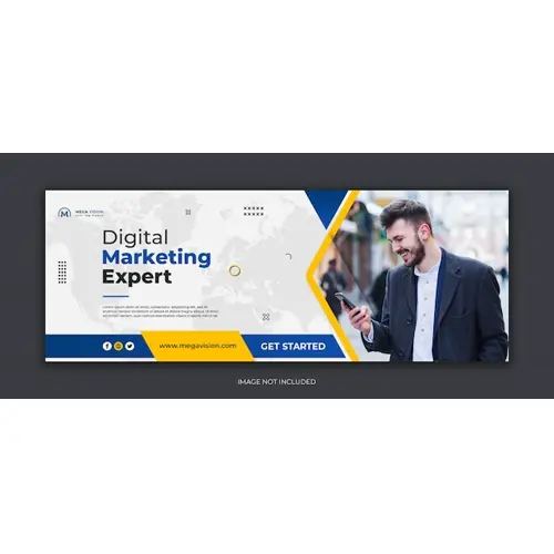 Digital marketing corporate social media Facebook cover web banner template