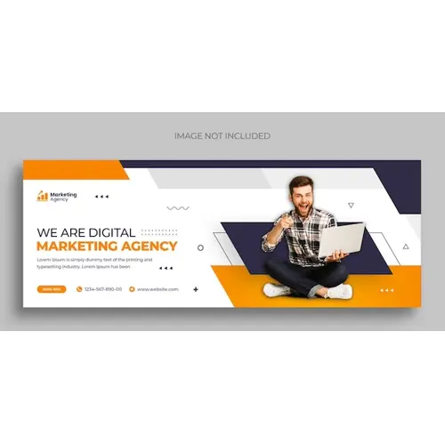 Digital marketing corporate social media Facebook cover web banner template