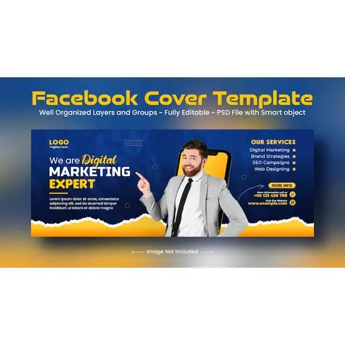 Digital marketing corporate social media facebook cover and web banner template