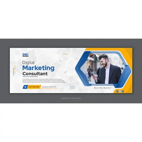Digital marketing corporate  social media new Facebook cover design template