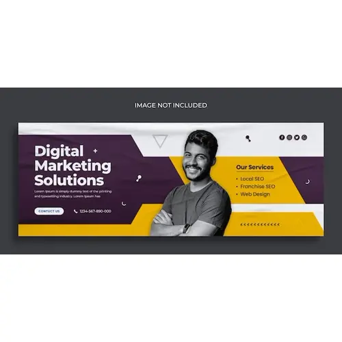 Digital marketing or creative marketing facebook cover and web banner template design