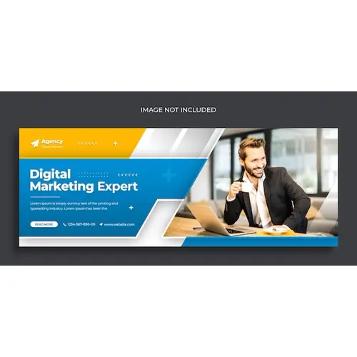 Digital marketing or creative marketing facebook cover and web banner template design