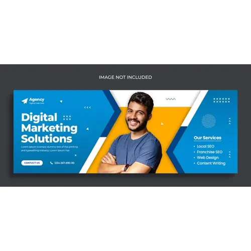 Digital marketing or creative marketing facebook cover and web banner template design