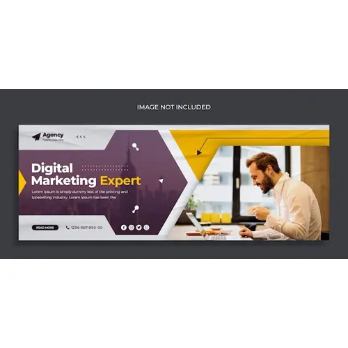 Digital marketing or creative marketing facebook cover and web banner template design