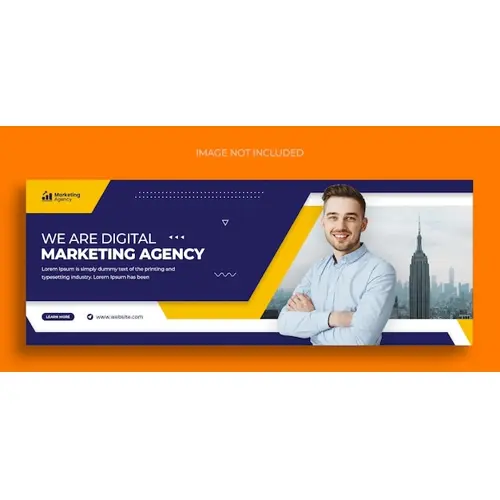 Digital marketing or creative marketing Facebook cover and web banner template design