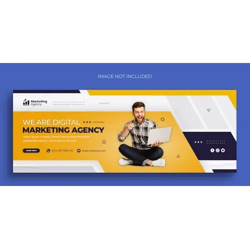 Digital marketing or creative marketing Facebook cover and web banner template design