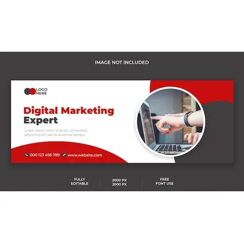 Digital Marketing Expert Facebook Cover Design Template