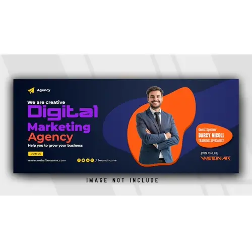 Digital marketing facebook banner template