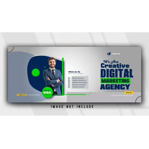Digital marketing facebook banner template