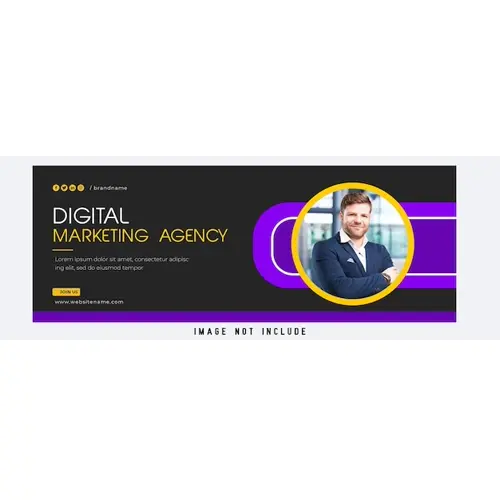 Digital marketing facebook banner template