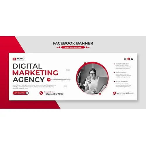 Digital marketing facebook banner template