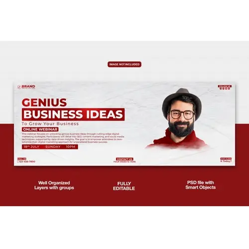 Digital Marketing Facebook cover banner or corporate template