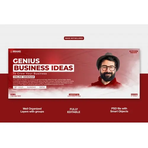Digital Marketing Facebook cover banner or corporate template