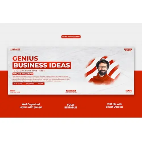 Digital Marketing Facebook cover banner or corporate template
